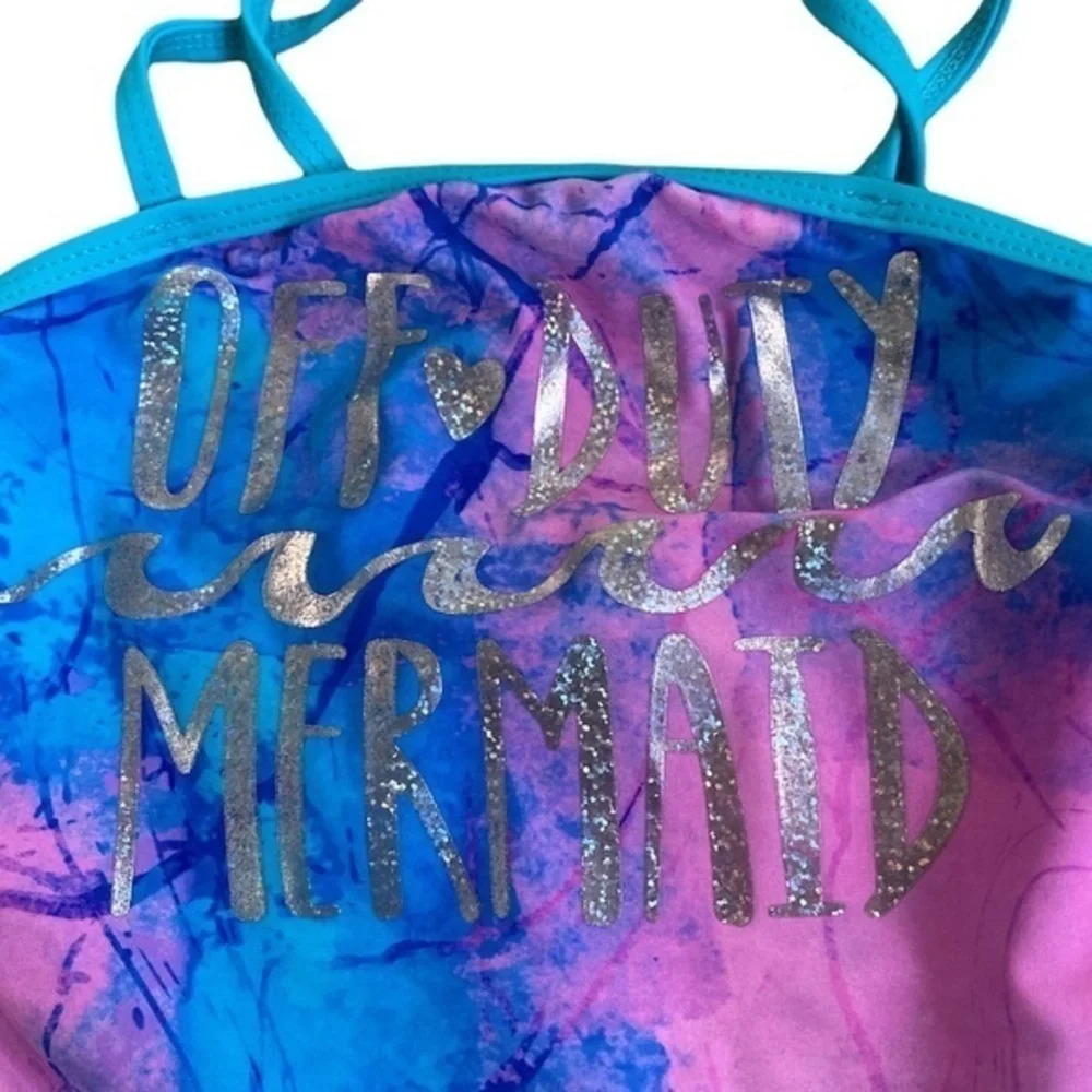 Breaking Waves Watercolor One‎ Piece Swimsuit Sz. 5 (Girls)